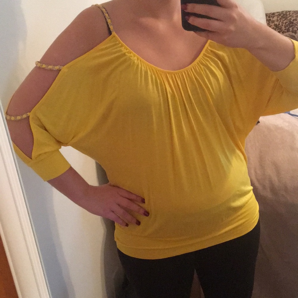 Bebe chain sleeve shirt